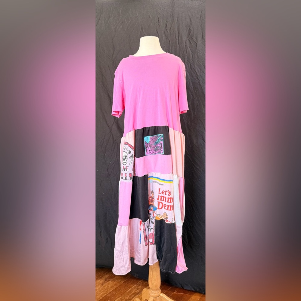 Upcycle Patchwork Dress - Picture 2 of 6